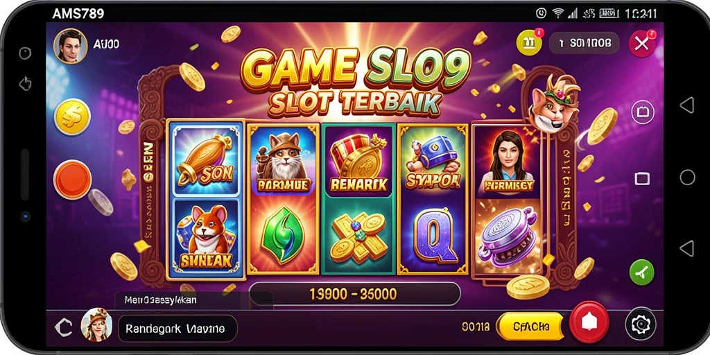Menampilkan gameplay menarik dan antarmuka pengguna AMS789.