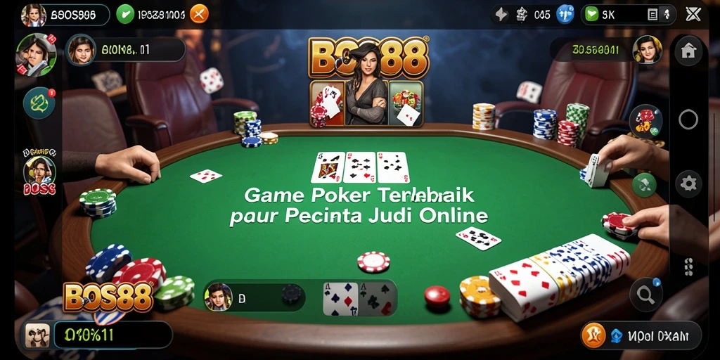 Tampilan gameplay BOS88 yang seru dan realistis saat bermain poker.