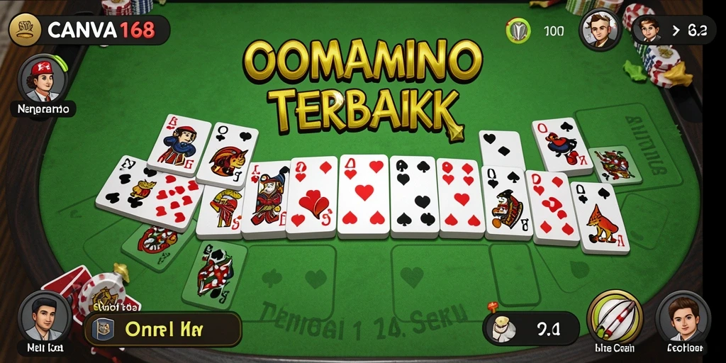 Tampilan gameplay seru dari CANVA168 di aplikasi Domino.