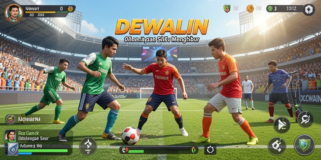 Tampilan seru gameplay olahraga di DEWALIN.