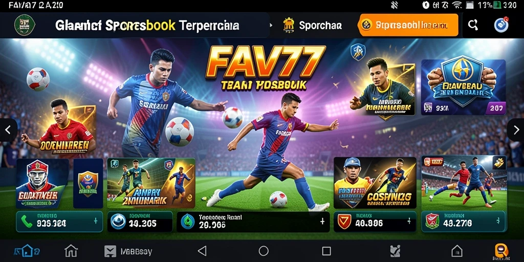 Tampilan menarik dari aplikasi Sportsbook FAV77 saat memasang taruhan.