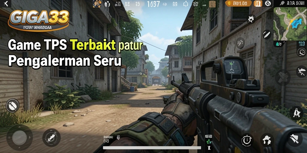 Screenshot GIGA33 menampilkan pertempuran TPS yang mendebarkan.