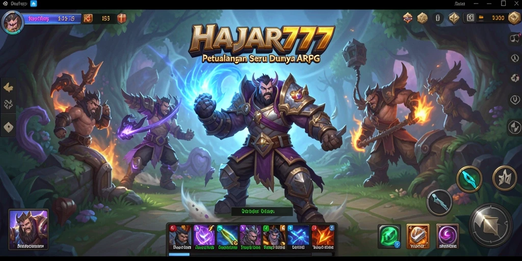 Screenshot gameplay HAJAR777 menampilkan aksi seru karakter dalam petualangan ARPG.