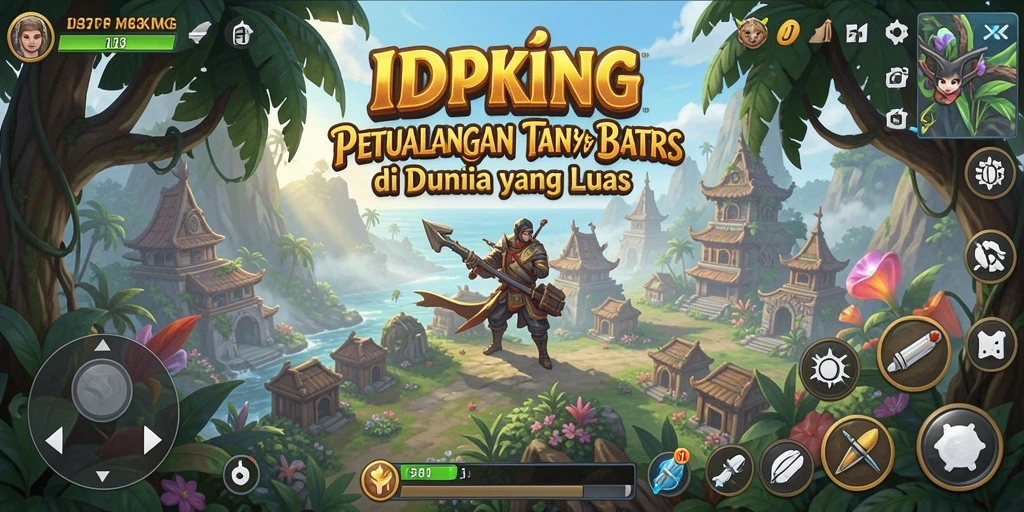 Screenshot menunjukkan aksi mendebarkan di dunia Open World IDPKING.