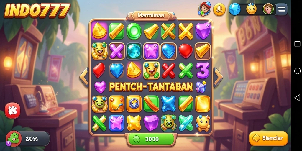 Tampilan gameplay INDO777 yang seru dan penuh warna.
