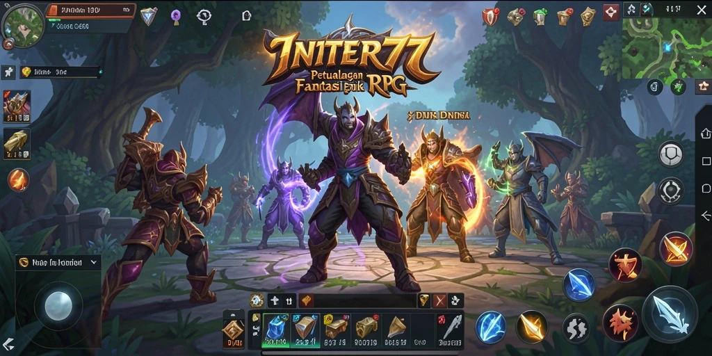 Tampilkan aksi seru dalam game RPG INTER77.