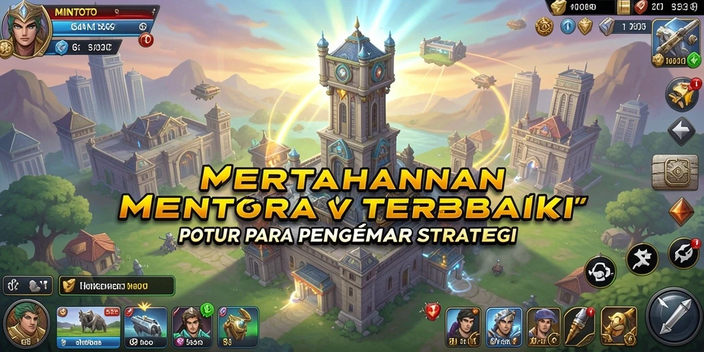 Tampilan gameplay seru dan strategis di MINTOTO dengan berbagai menara dan musuh.