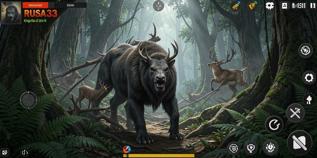 Tampilan gameplay RUSA33 yang penuh ketegangan dan mistik.