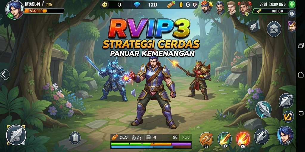 Tampilan gameplay RVIP3 menampilkan pertarungan strategi yang mendebarkan.