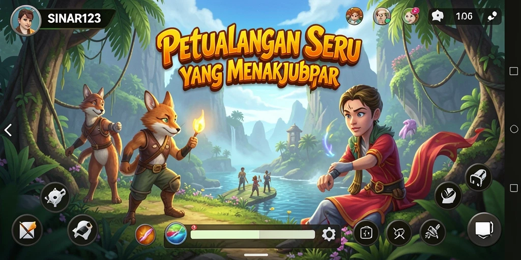 Tampilan menakjubkan dari gameplay petualangan SINAR123