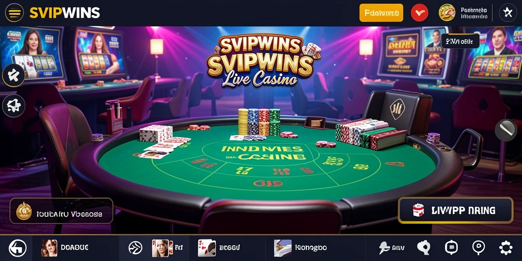 Tampilan gameplay Live Casino SVIPWINS dengan dealer profesional.