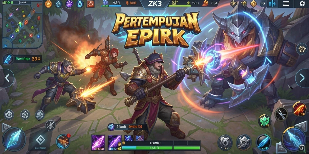 Tampilan gameplay seru dan karakter unik dalam ZK3.